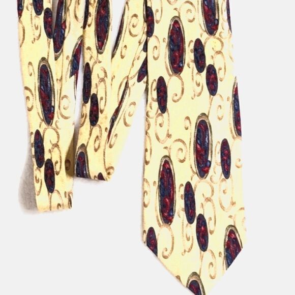 Vintage Nordstrom Men's 100% Silk Tie Abstract Oval Circles - Picture 11 of 11